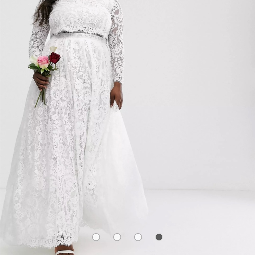 ASOS Curve Grace Crop Top Style Wedding Dress